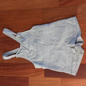 Auguste Lucy Short Overalls Romper Striped Size 2